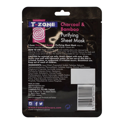 T-Zone Charcoal & Bamboo Purifying Sheet Mask