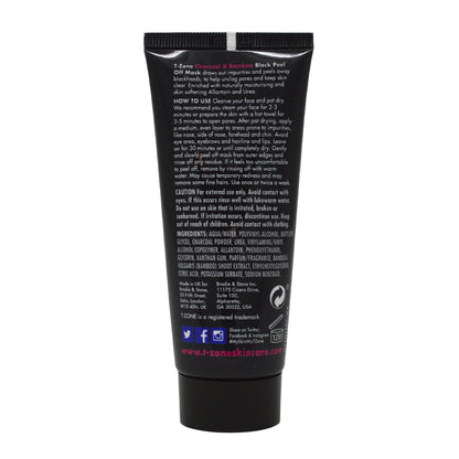 T-Zone Charcoal & Bamboo Black Peel Off Mask 50ml